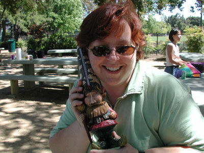 Erin with the Gnome