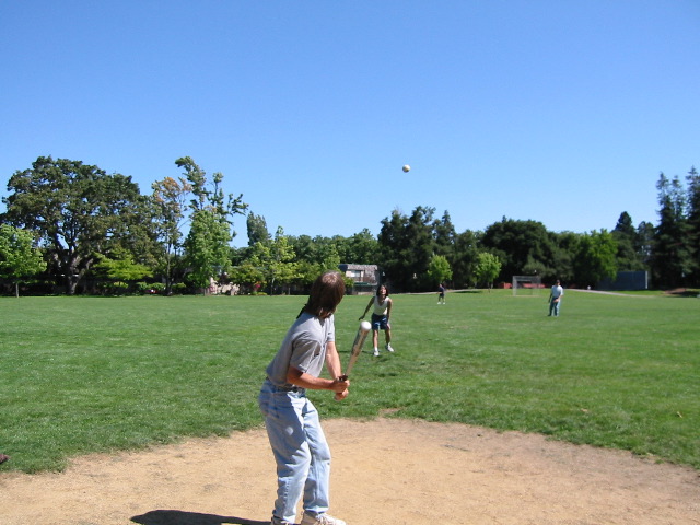 Jennifer pitching to Corey