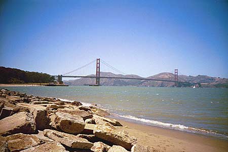 golden gate bridge, san francisco, july 2002 