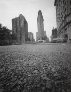 The FlatIron building from across the street, New Yok City